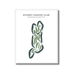 Wyckoff Country Club, MA | Kunstdruck, Golf Karte, Golf Karte, Golf Karte, Geschenk für Ihn, Score Karte, Karte für Ihn, Geschenk für Ihn