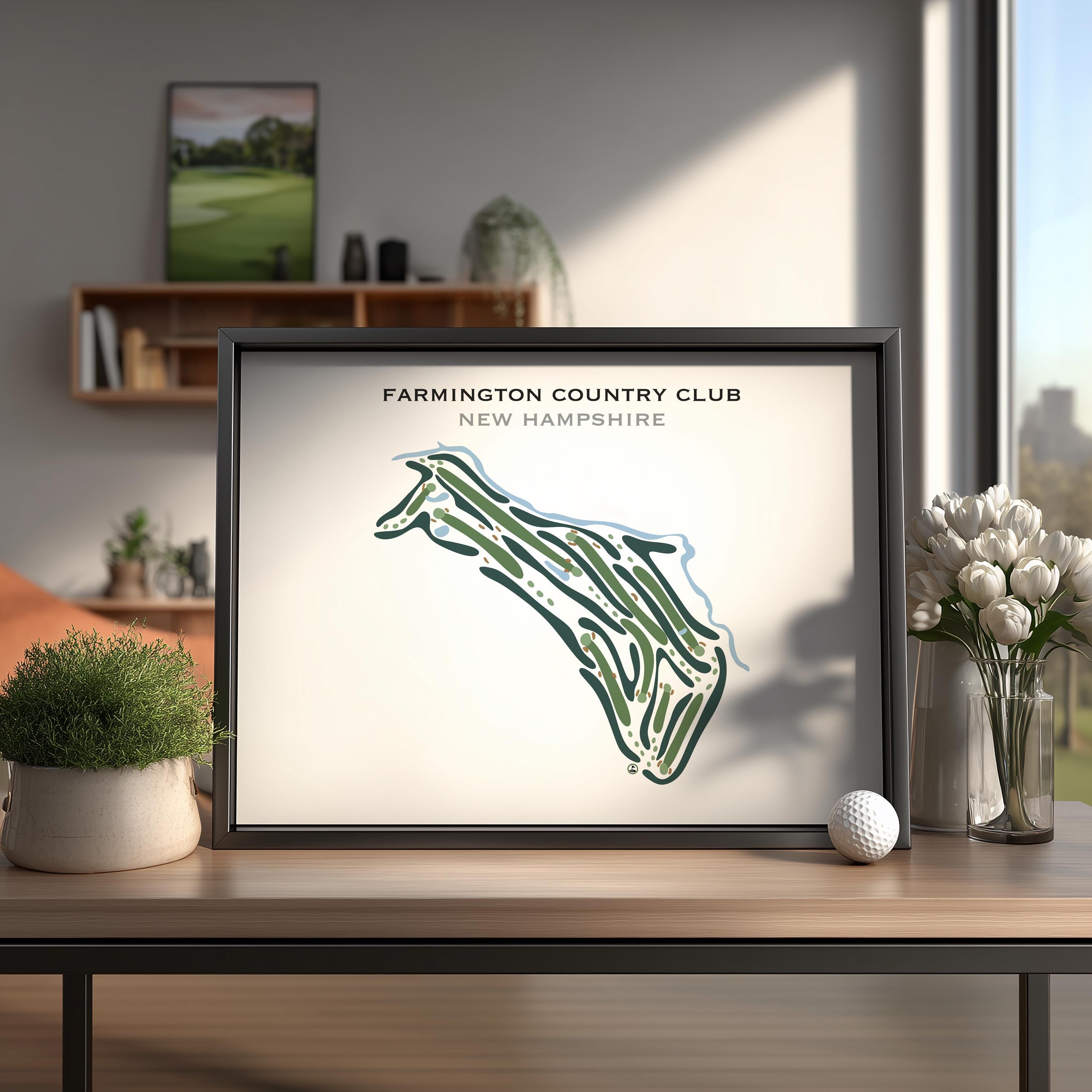 Farmington Country Club, NH | Golf Course Map, Golf Map, Golfer