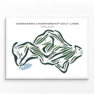 Connemara Championship Golf Links, Ierland, golfprint, golfhuisdecoratie, cadeau-idee verjaardag voor hem, valentijnscadeau voor haar, INGELIJST