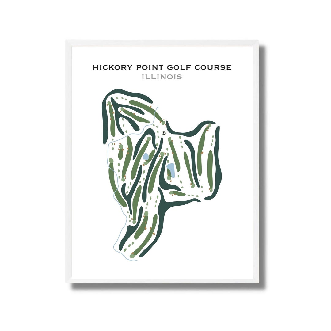 Hickory Point Golf Course, IL Golf Course Map, Golf Map, Golfer Gift Hickory Point Golf Course, IL Golf Course Map, Golf Map, Golfer Gift