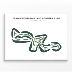 Tanglewood Golf and Country Club, FL | Golf Course Map, Golf Map, Golfer Gift For Him, Scorecard Layout,Golfer BF Gift, Art Print Decor