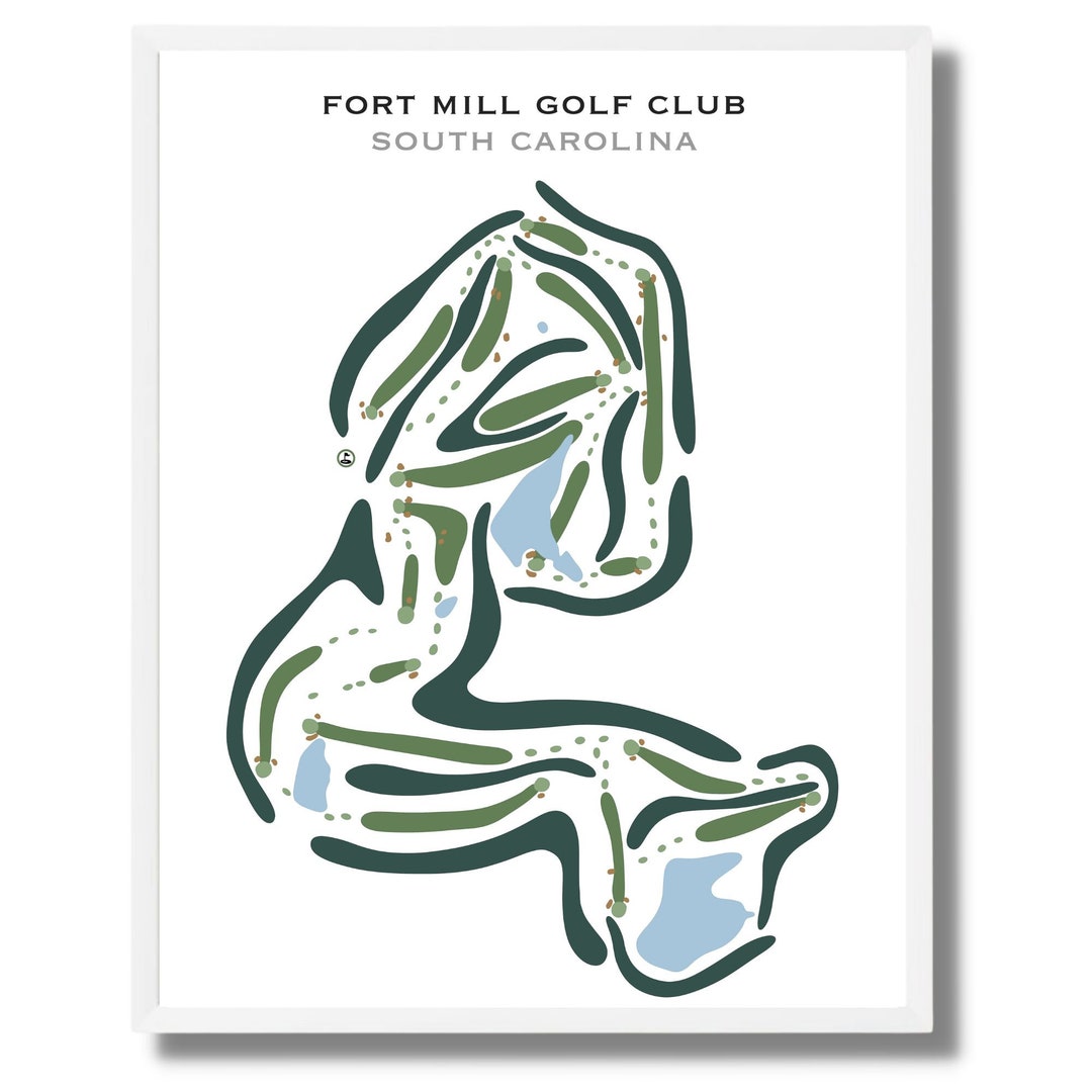 Fort Mill Golf Club SC Golf Course Map Home Decor Golfer Etsy