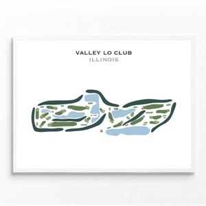Tal Lo Club, Illinois | Kunstdruck, Golf Karte, Golf Karte, Golf Karte, Score Karte, Golf Karte, Kunstdruck UNGERAHMT, für Sie und Ihn