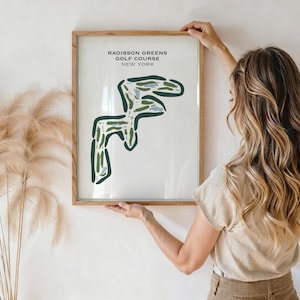 Radisson Greens Golf Course, NY | Golf Course Map, Decor, Golfer Gift For Him, Scorecard Layout, Golfer Boyfriend Gift, Art Print Decor