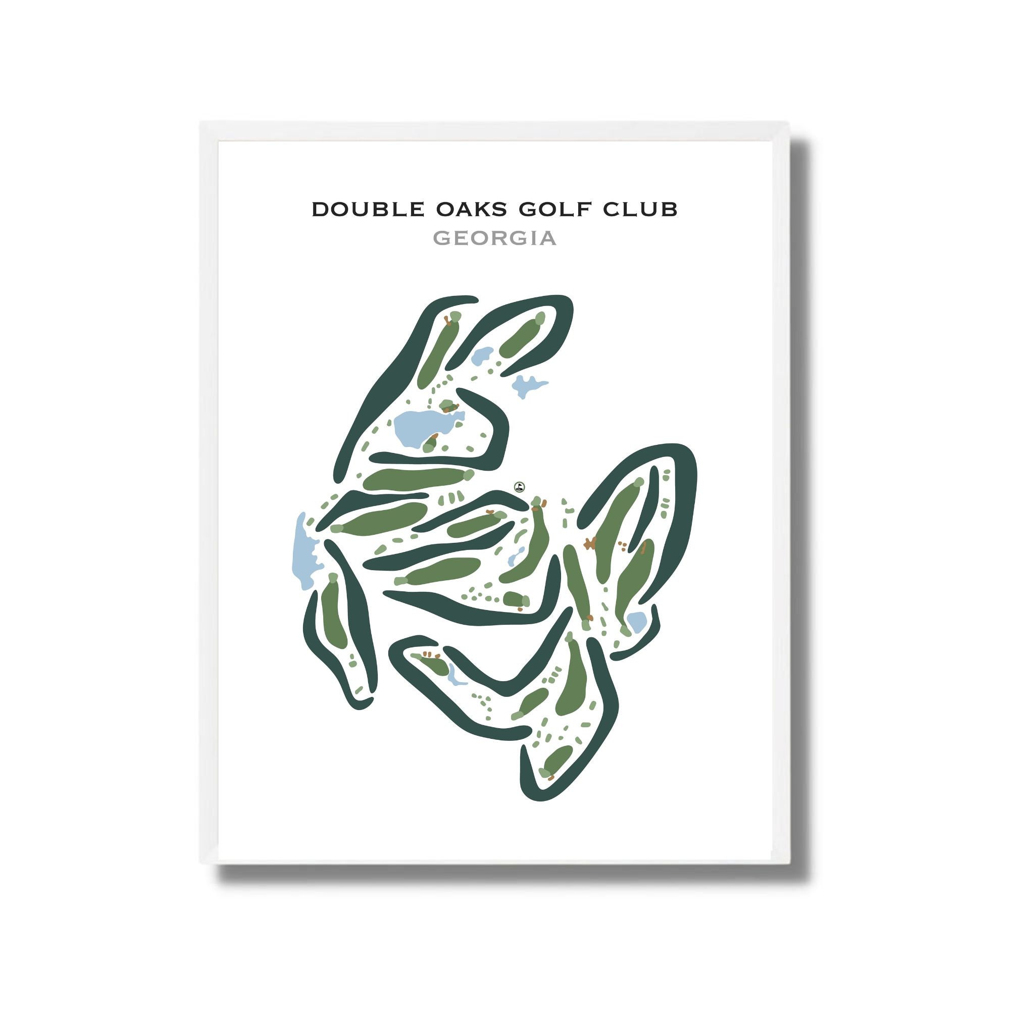 Double Oaks Golf Club, GA | Golf Course Map, Golf Map, Golfer Gift