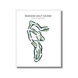 Campo de golfe Redhawk, Califórnia | Mapa do campo de golfe, Mapa de golfe, Presente de jogador de golfe para ele, Layout de cartão de pontuação, Presente de namorado jogador de golfe, Impressão de arte SEM MOLDURA