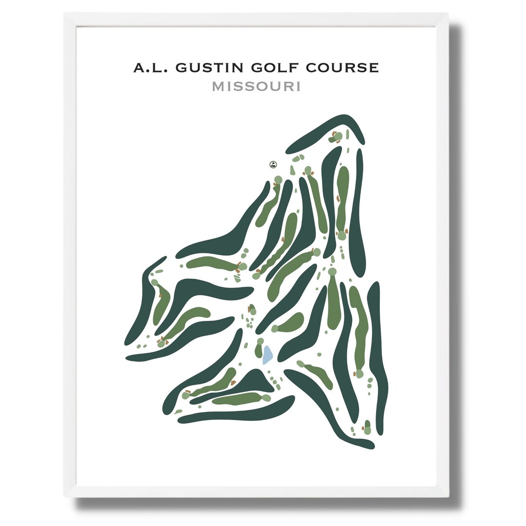 A L Gustin Golf Course MO Golf Course Map Home Decor Etsy