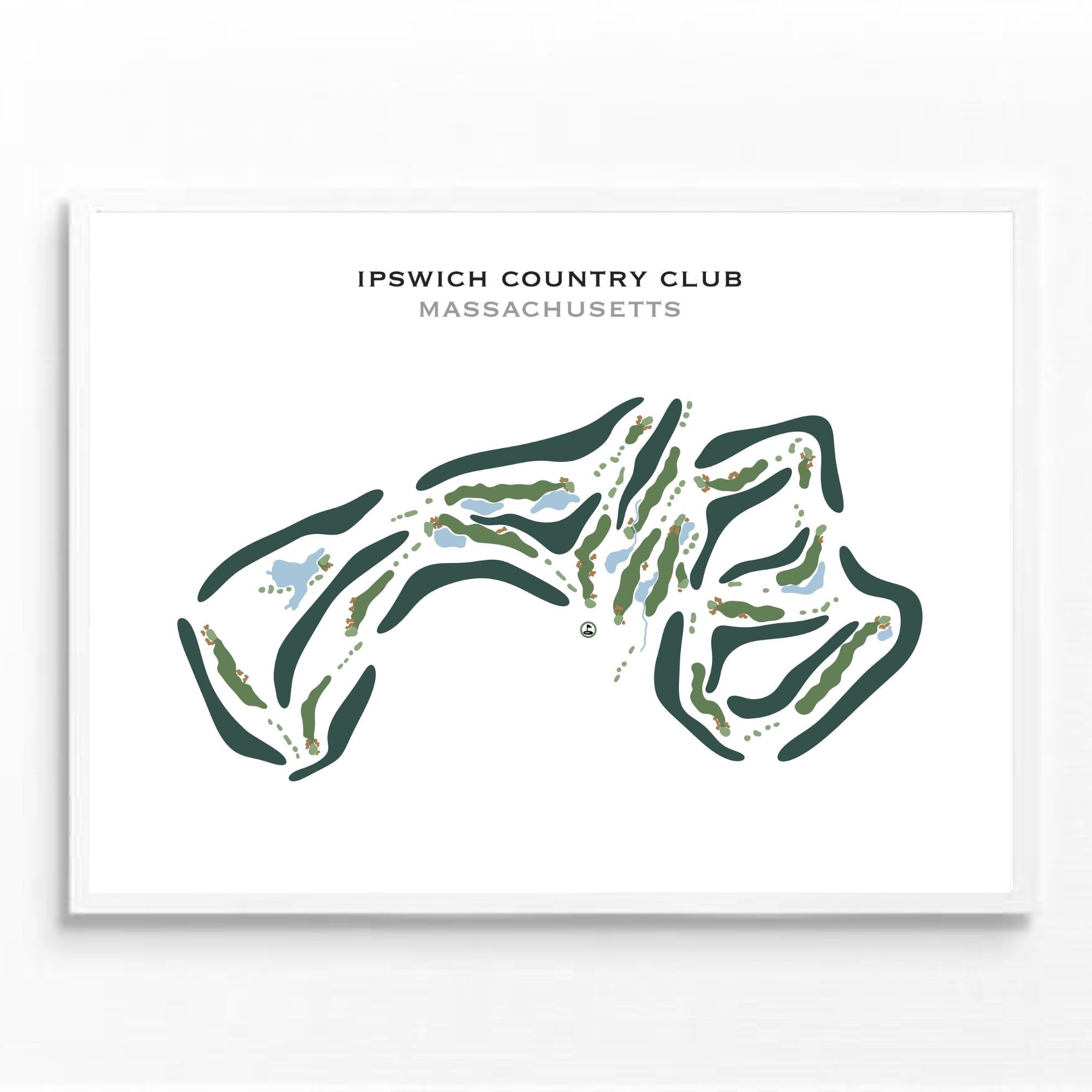 Ipswich Country Club MA Golf Course Map Home Decor Golfer - Etsy