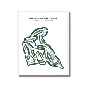 The Ranch, Southwick, MA, golfcadeau voor mannen, broer, vader, gepersonaliseerd cadeau, verjaardagscadeau, kerstcadeau, aangepaste golfkaart