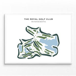 Royal Golf Club, Minnesota, mapa del campo de golf, campo de golf PERSONALIZADO, decoración de golf, impresión de mapas de golf, regalos para maridos golfistas, regalo del día de Navidad