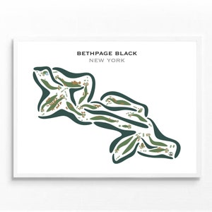 Kunstdruck Bethpage Black New York | Golf Club Karte Wandkunst, Golf Geschenke für Ihn, Golf Home Décor, Golf Poster Dekoration Geschenk für Männer