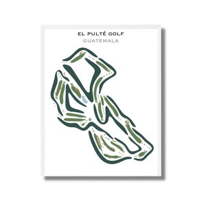 El Pulté Golf, Guatemala | Mapa do campo de golfe, Mapa de golfe, Presente de jogador de golfe para ele, Layout de cartão de pontuação, Presente de namorado jogador de golfe, Impressão de arte SEM MOLDURA