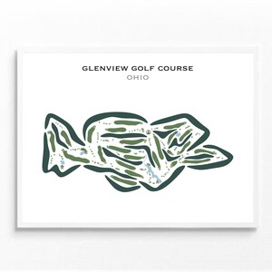 Glenview Golf Platz, OH | Kunstdruck, Golf Karte, Golf Karte, Golf Karte, Score Karte, Golf Karte, Kunstdruck UNGERAHMT, für Sie und Ihn