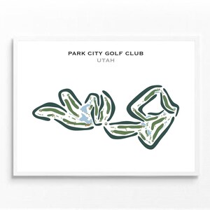 Park City Golf Club, Utah / Mapa del campo de golf, mapa de golf, regalo de golfista para él, diseño de tarjeta de puntuación, regalo de novio golfista, impresión artística SIN MARCO