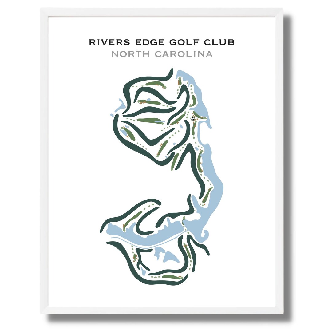 Rivers Edge Golf Club NC Golf Course Map Home Decor Etsy