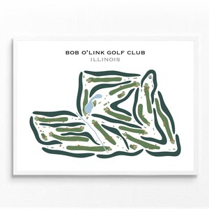 Bob O’Link Golf Club, US Bundesstaat Illinois | Kunstdruck, Kunstdruck, Golf Karte, Golf Karte, Score Karte, Golf Karte, Landkarte, Landkarte, Geschenkidee für Ihn, UNGERAHMT