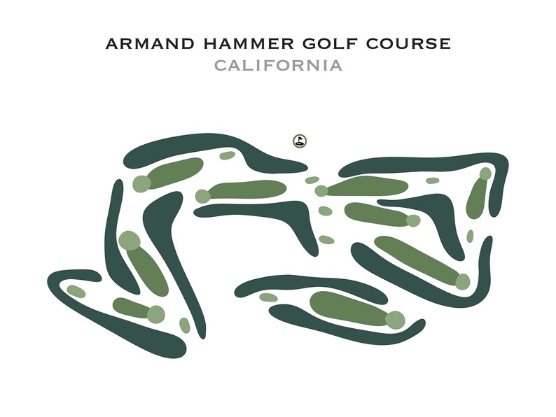 Armand Hammer Golf Course CA Golf Course Map Home Decor Etsy