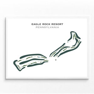 Eagle Rock Resort, Pennsylvanie | Carte du parcours de golf, carte du golf, cadeau golfeur pour lui, mise en page de la carte de score, cadeau petit ami golfeur, impression d'art sans cadre