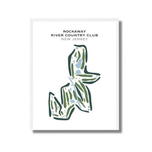 Rockaway River Country Club, NJ | Golf Course Map, Golf Map, Golfer Gift For Him,Scorecard Layout,Golfer Boyfriend Gift,Art Print Decor