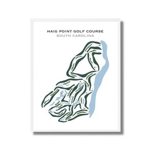 Haig Point Signature Course, South Carolina, golfbaan prints, golf wanddecoratie, golf kunst prints, golfcadeaus voor moeder, cadeaus golfliefhebber