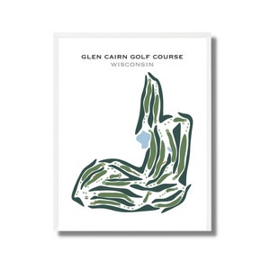 Glen Cairn Golf Club, WI | Kunstdruck, Golf Karte, Golf Karte, Golf Karte, Score Karte, Golf Karte, Kunstdruck UNGERAHMT, für Sie und Ihn