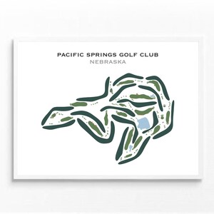 Club de golf de Pacific Springs, Nord-Est | Carte du parcours de golf, carte du golf, cadeau golfeur pour lui, mise en page de la carte de score, cadeau petit ami golfeur, impression d'art sans cadre
