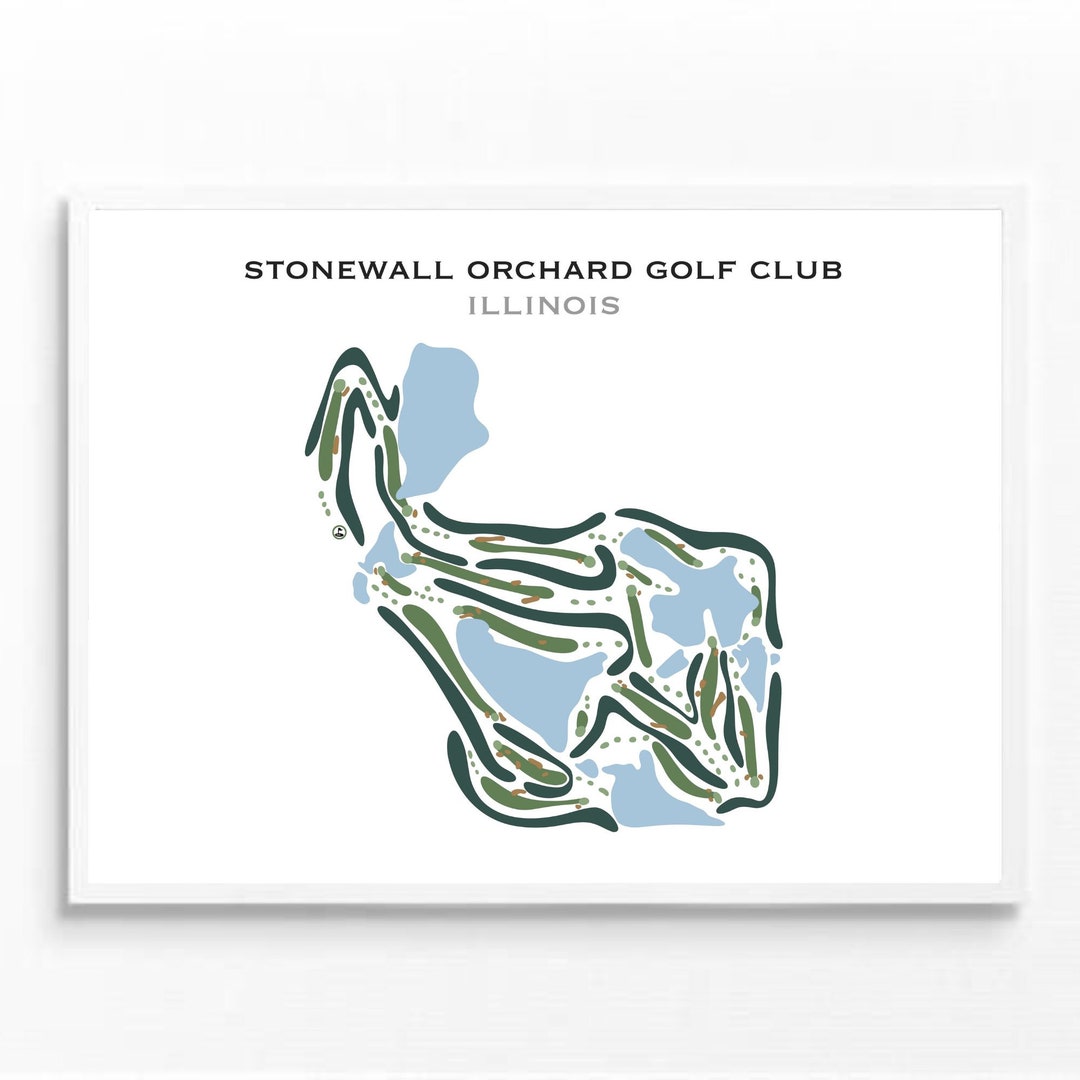 Stonewall Orchard Golf Club IL Golf Course Map Home Decor Etsy