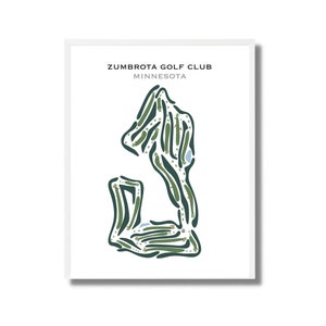 Zumbrota Golf Club, Minnesota | Golf Course Map, Golf Map, Golfer Gift For Him, Scorecard Layout, Golfer Boyfriend Gift,Art Print Decor