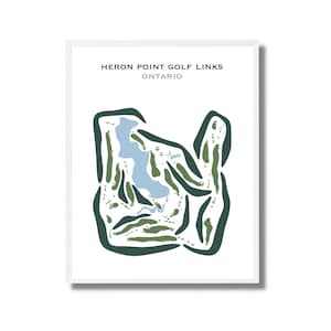Golf de Heron Point, Canada | Carte du terrain de golf, carte du golf, cadeau golfeur pour lui, mise en page de la carte de pointage, cadeau petit ami golfeur, impression d'art sans cadre