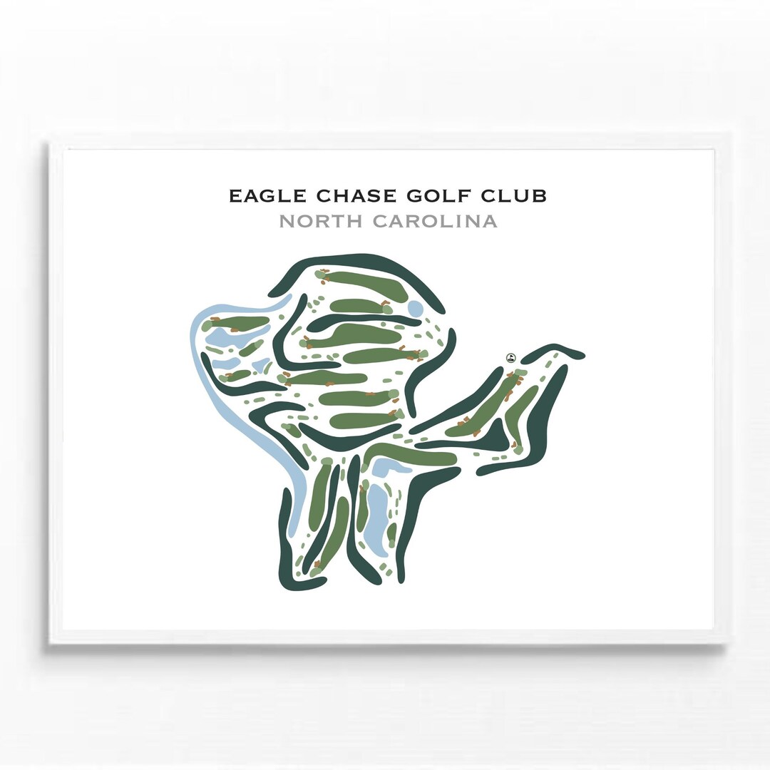 Eagle Chase Golf Club, NC | Golf Course Map, Golf Map, Golfer Gift for ...