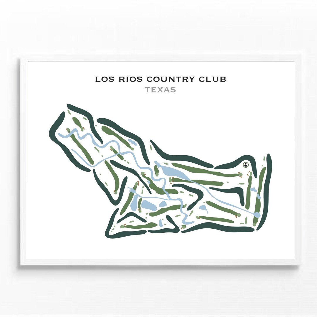 Los Rios Country Club, Texas | Golf Course Map, Golf Map, Golfer Gift ...