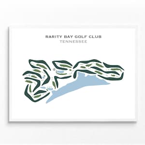 Rarität Bay Golf Club, TN | Kunstdruck, Golf Karte, Golf Karte, Golf Karte, Score Karte, Golf Karte, Kunstdruck UNGERAHMT, für Sie und Ihn