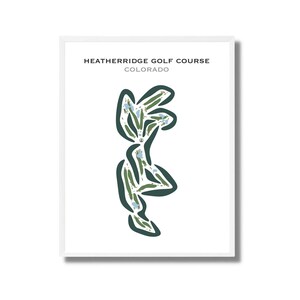 Heather Ridge Golf Club, CO | Kunstdruck, Golf Karte, Golf Karte, Golf Karte, Score Karte, Golf Karte, Kunstdruck UNGERAHMT, für Sie und Ihn