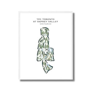 TPC Toronto en Osprey Valley, Ontario, Canadá / Mapa de campos de golf, mapa de golf, regalo de golfista para él, regalo de novio golfista, impresión artística SIN MARCO