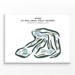 Byrd im Sea Tail Golfresort und im Convention Center, Northorton | Kunstdruck, Golfspieler Geschenk für Ihn, Freund Geschenk, Golfspieler Karte, Kunstdruck UNGERAHMT