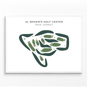 Al Bohems Golf Center, NJ | Kunstdruck, Golf Karte, Golf Karte, Golf Karte, Score Karte, Golf Karte, Kunstdruck UNGERAHMT, für Sie und Ihn