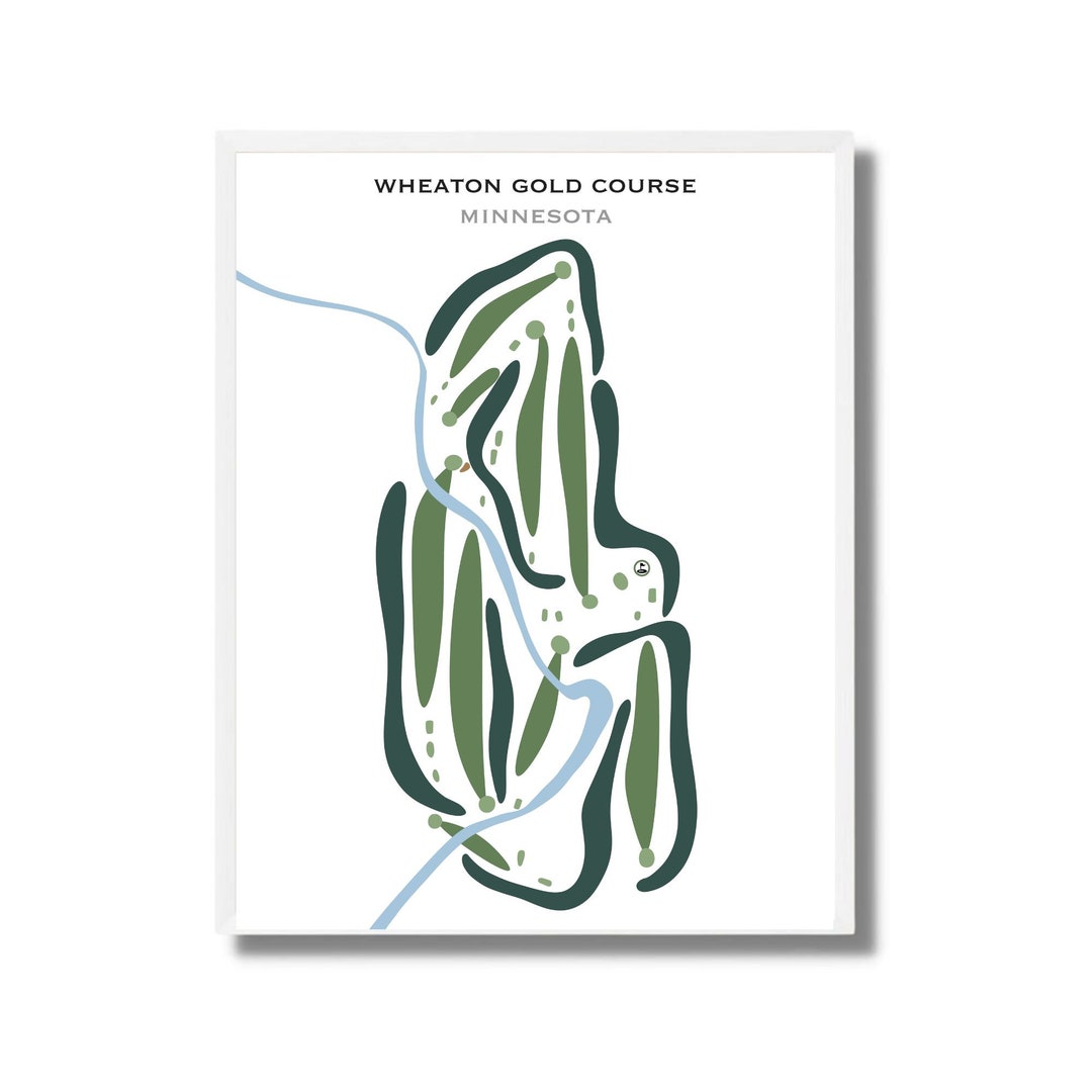 Wheaton Golf Course, MN Golf Course Map, Golf Gifts for Dad, Golfer