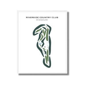 Riverside Country Club, Missouri | Carte du parcours de golf, carte du golf, cadeau golfeur pour lui, mise en page de la carte de score, cadeau petit ami golfeur, impression d'art sans cadre