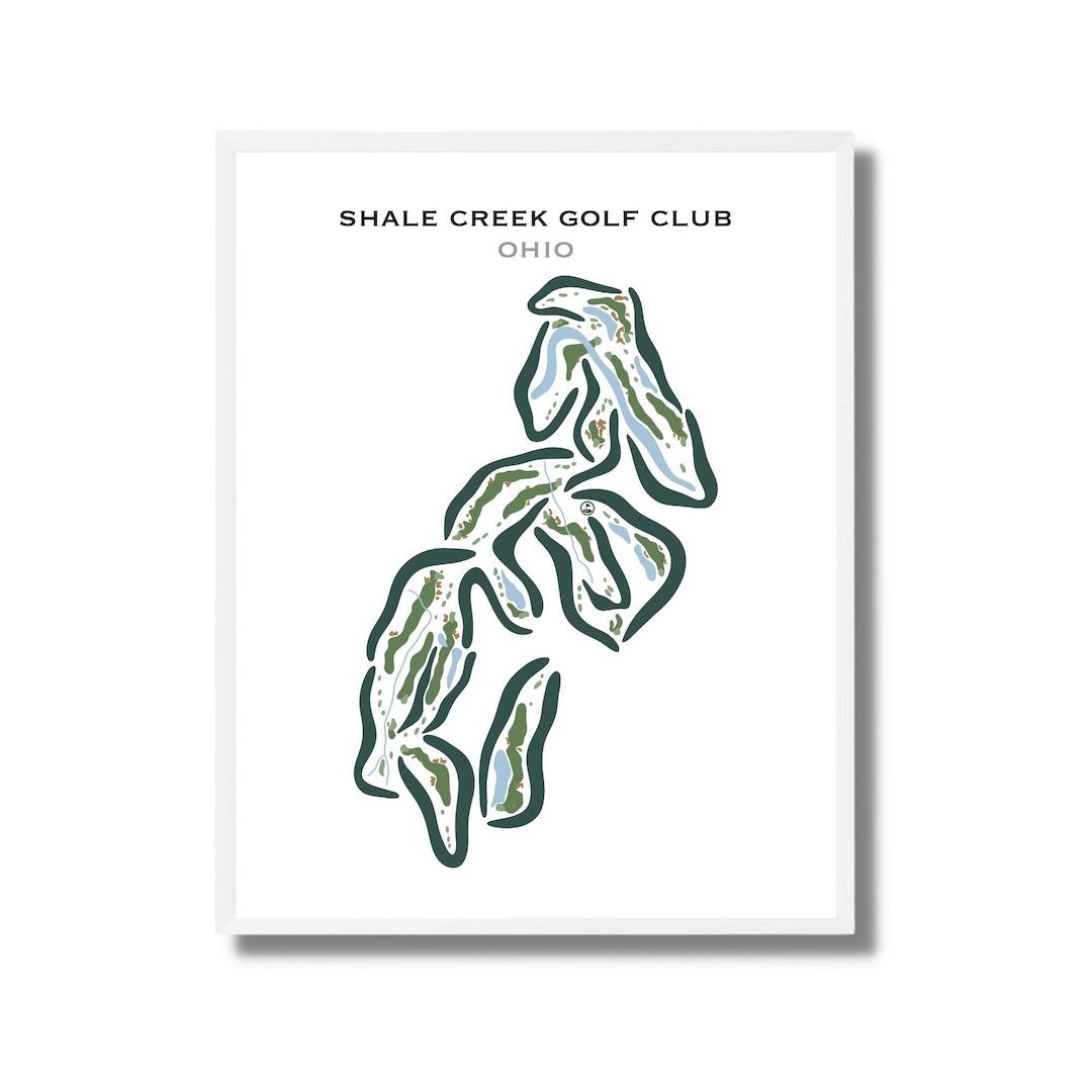 Shale Creek Golf Club, Ohio Golf Course Map Wall Art, Golf Map Canvas ...