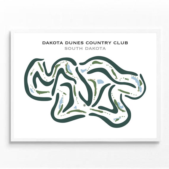 Dakota Dunes SD Golf Course Map Golf Gifts for Dad Home - Etsy