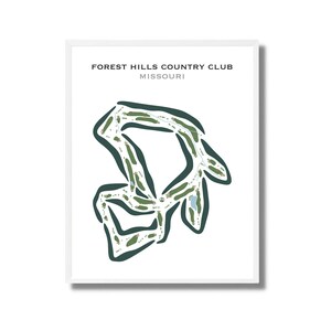 Forest Hills Countryclub, MO | Kunstdruck, Kunstdruck, Golf Karte, Golf Karte, Score Karte, Golf Karte, Landkarte, Golf Karte, Kunstdruck UNGERAHMT