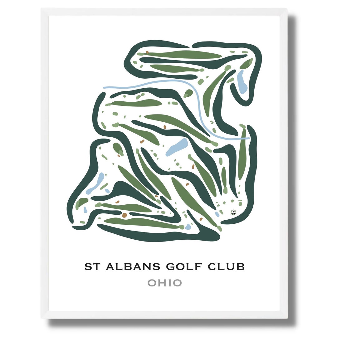 St Albans Golf Club Ohio Golf Course Map Home Decor Etsy St Albans Golf Club Ohio Golf Course Map Home Decor Etsy