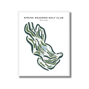 Club de golf de Spring Meadows, États-Unis | Carte du parcours de golf, carte du golf, cadeau golfeur pour lui, mise en page de la carte de score, cadeau petit ami golfeur, impression d'art sans cadre