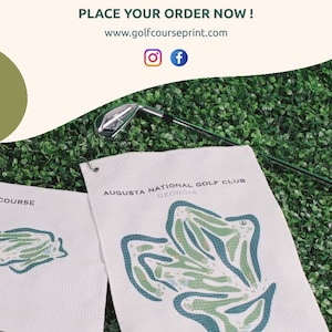 Toalhas de campo de golfe personalizadas | Mapa do campo de golfe, Mapa de golfe, Presente de jogador de golfe para ele, Layout de cartão de pontuação, Presente de namorado jogador de golfe, Impressão de arte SEM MOLDURA