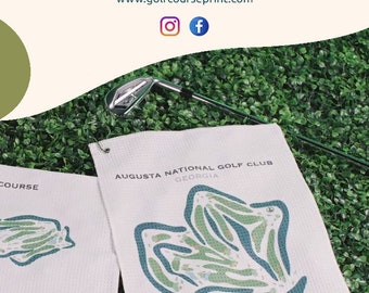 Custom Golf Course Towels | Golf Course Map, Golf Map, Golfer Gift for Him, Scorecard Layout, Golfer Boyfriend Gift, Art Print