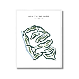 Alte Toccoa Farm, GA | Kunstdruck, Golf Karte, Golf Karte, Golf Karte, Score Karte, Golf Karte, Kunstdruck UNGERAHMT, für Sie und Ihn