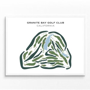 Granite Bay Golf Club, CA | Kunstdruck, Golf Karte, Golf Karte, Golf Karte, Score Karte, Golf Karte, Kunstdruck UNGERAHMT, für Sie und Ihn