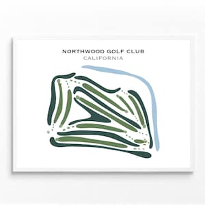 Northwood Golf Club, Kalifornien | Kunstdruck, Kunstdruck, Golf Karte, Golf Karte, Golf Karte, Score Karte, Golf Karte, Kunstdruck UNGERAHMT