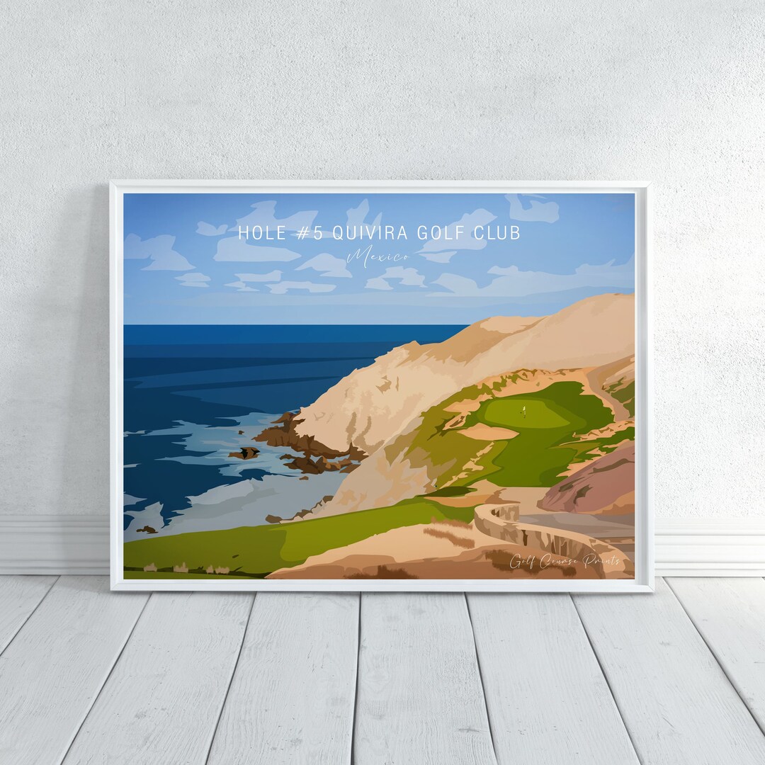 Hole #5 Quivira Golf Club, Mexico | Signature Hole Golf Poster