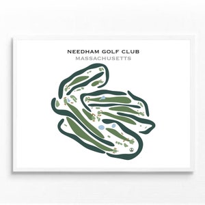 Campo de golf Needham, Massachusetts, Impresión del campo de golf, Regalos para amantes del golf, Regalos para papá, Ideas para regalos de golf, Acuarela, Arte de golf sin marco